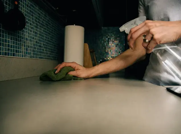 Deep clean of kitchen counters